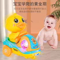 Electric cute duck stunt car children colorful light music rotating car baby 1-2 years old 3 boys and girls baby toys