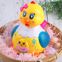 Little hen rooster that can walk and lay eggs Electric universal childrens one-year-old baby educational infant toy