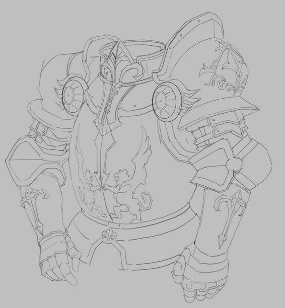 欧式盔甲绘画教程