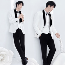 Studio photo mens suit suit theme travel three-piece photo fashion slim photography dress suit