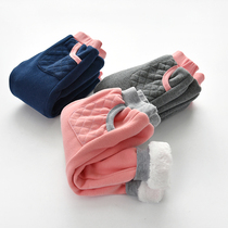 Winter girls plus velvet padded long pants winter baby boy pants children wear warm cotton pants