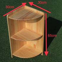 Montesori kindergarten baby bookshelf solid wood childrens bookshelf toy rack corner corner arc storage storage shelf books
