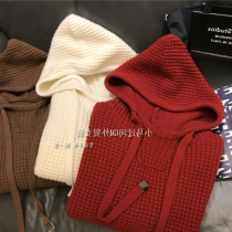 Brand Fold Discount Store Mall Withdrawal Of Womens Foreign Trade Cut and Thickened Huafg Sheep Sweater and Hooded Womens Winter