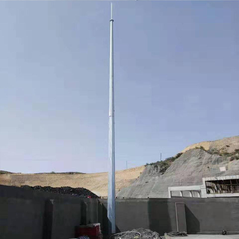 云南昭通gh环形避雷针15m单管避雷塔独管塔圆钢避雷塔