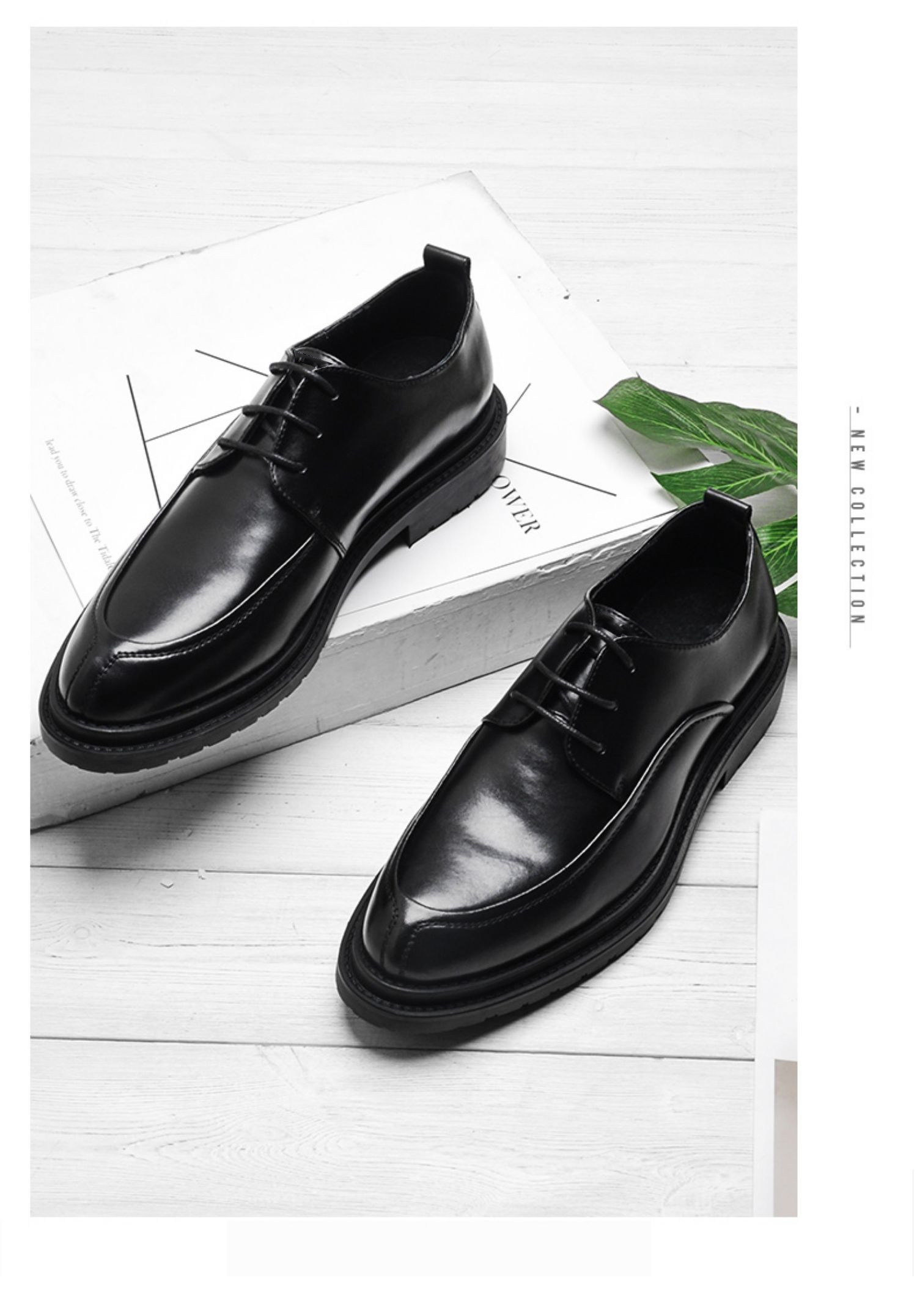 皮鞋男款真皮高级感商务正装厚底德比鞋内增高搭配西装结婚新郎鞋