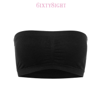6IXTY8IGHT 68 official sweet solid color simple and comfortable sexy bandeau bra underwear female BR03793