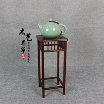 Mahogany crafts solid wood red sour branch high foot base miniature bonsai vase display stand bonsai seal base