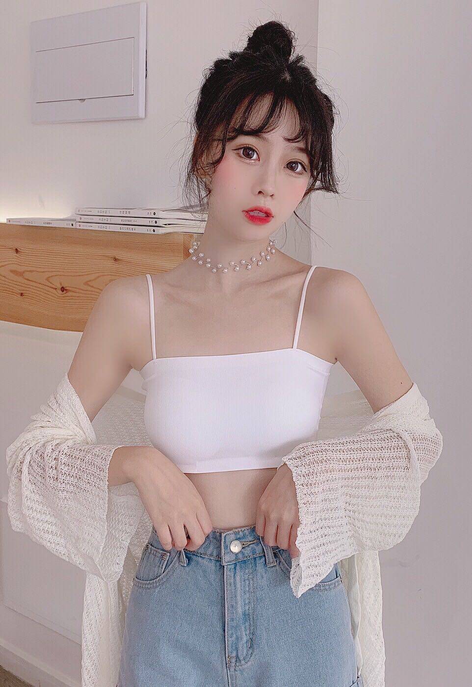 价新款一片式裹胸抹胸短款小背心打底防走光ins超火_向日葵美衣店xrkm