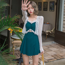 Swimsuit female Xia Xianqi Conservative long sleeve shirt Korean ins ins sexy small chest gathering 2021 New