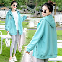 Pregnant women coat 2021 autumn suit fashion autumn winter coat out net red set Spring and Autumn New Autumn Tide