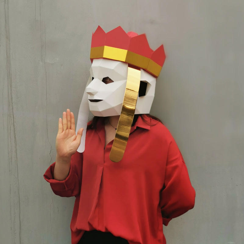 唐僧三藏玄奘面具创意手工diy折纸模头套西游记降妖罗汉摆件道具