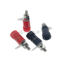 Small post binding post with weld sheet Banana head Mother seat wiring terminal with screw hole red black