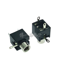3 5MM headphone socket audio mother socket mono interface PJ-301 light hole three pin 3p stereo