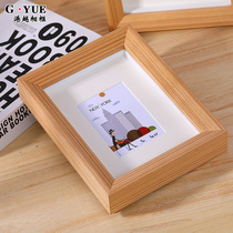 Simple ins Wind solid wood frame table creative desktop ornaments 678 inch washing tape made photo frame hanging wall