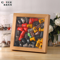 Three and a half coffee cans Cup storage display photo frame set up table bubble Mart diy hollow blind box gift hanging wall