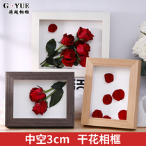 Wind-dried flower photo frame diy hanging wall hand-kept to make animal and plant specimens Three-Dimensional Hollow storage table