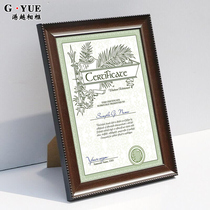 Honor certificate box A3 business license box hanging wall a4 authorized photo frame table 8K certificate frame picture frame custom