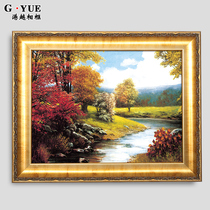 Solid wood European painting frame Digital oil painting frame frame custom framed Vintage bronzing pattern decorative painting photo frame custom