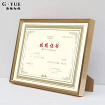 Black metal three-dimensional simple poster frame A3 wall hanging business license frame A4 table certificate frame photo frame