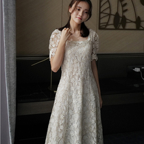 SHOOYA original Peach Blossom Rain Korean lace brigade light wedding toast clothing licensed dress evening dress