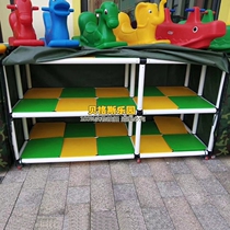 Kindergarten outdoor storage rack multifunctional variable pipeline storage rack childrens outdoor toy rack