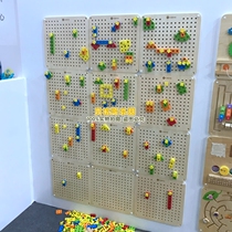 Wall game insert world Early Education Center pounding nail board wooden kindergarten wall educational toy