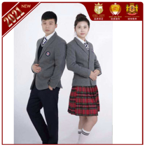 Standard clothing set for primary and secondary school students spring and autumn school uniform knitted horse clip six-piece set