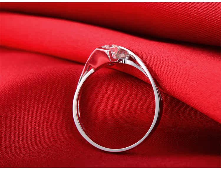恒久之星 南非钻石戒指白18k金钻戒pt950铂金结婚女戒珠宝定制