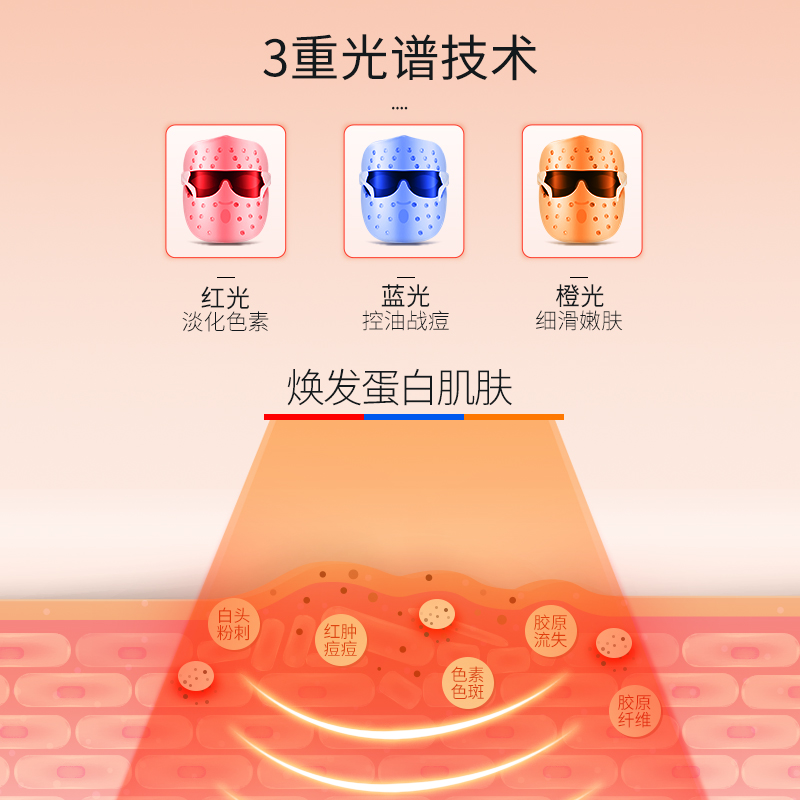 golden rice photon skin rejuvenation apparatus, the essence of the color light , the introduction of red and blue led s, red and blue beauty equipment