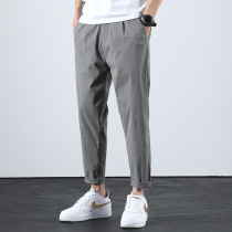 Spring Tide Card 90% Casual Pants Men Loose Big Code Straight Barrel 100 Hitch Fit Pants Trend Ins Small Footed Kharen Pants