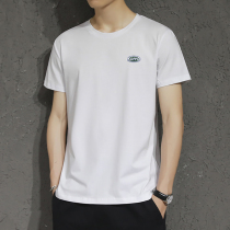 Tide 2022 new summer cotton short sleeve t shirt trend in white overclothes boys half sleeves summer loose