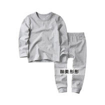 Foreign trade childrens clothing childrens high quality soft skin-friendly cotton underwear pajamas boys baby home clothing set L
