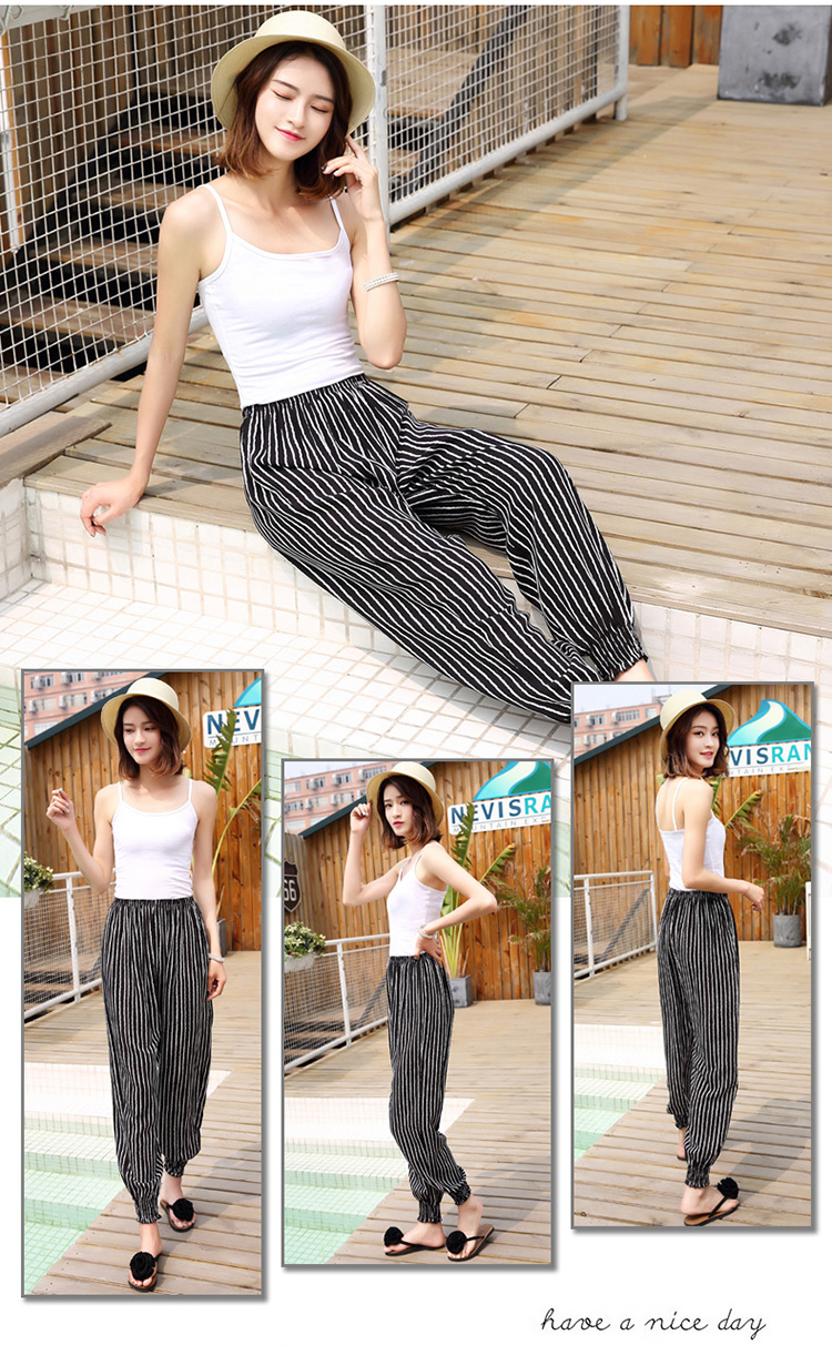 Pantalon léger femme en coton - Ref 3429990 Image 25