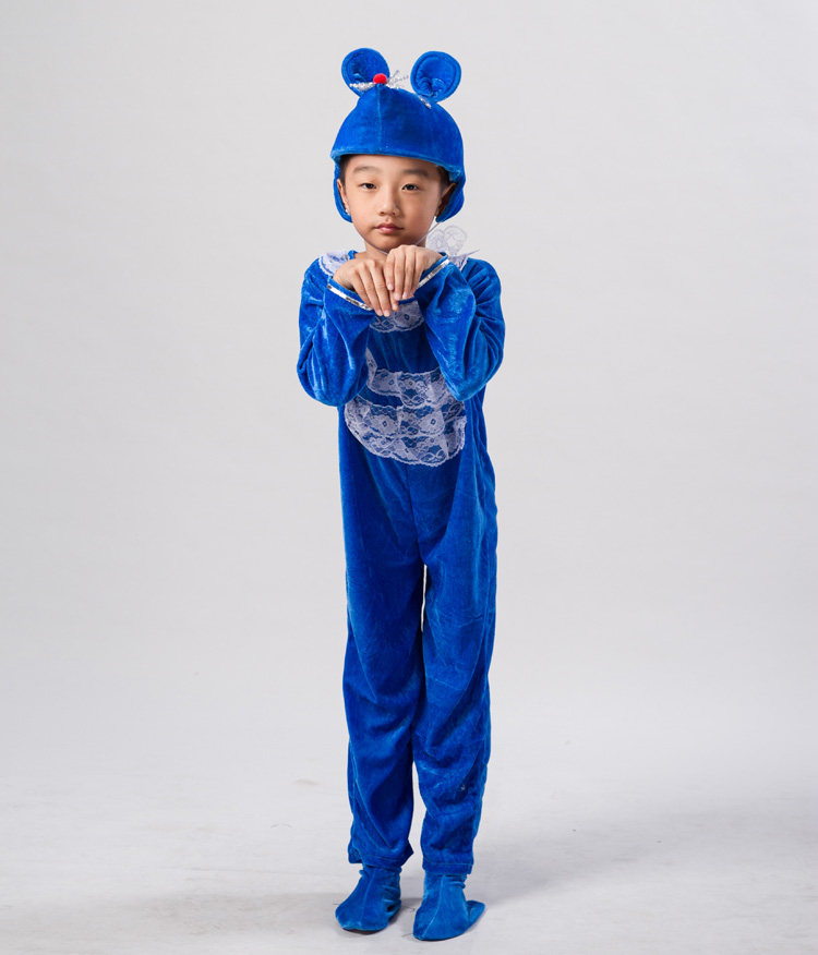 万圣节老鼠演出服装幼儿小动物演出服装猫和老鼠服装十二生肖老鼠