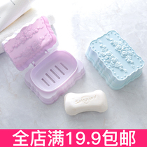 Simple European Retro Soap Box Creative Home Plastic Soap Box Household Rose Flower Travel Soap Tray Soap Dish