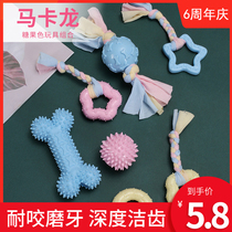 Pet dog toys Bite-resistant puppies Teddy Golden Retriever puppy supplies Macaron color luminous dog toys Ball toys