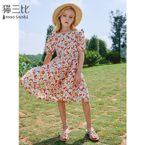 Girl Shattering Bubble short sleeves Dress Summer Dress 2022 New Fairydress Sweet Fabed Princess Dresses Dresses