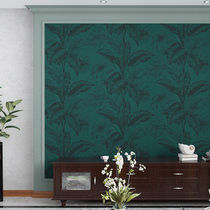 Upscale American retro wall Bubedrooms Seamless Full House Wall Fabric Light Extravagant-style Peacock Green background wall Waterproof wallpaper