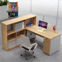 Minimalist modern staff table office furniture 2 4 6 people with financial staff table and chairs with side cabinet high cabinet composition