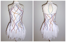 (Zeyi custom) Childrens womens figure skating suit competition suit skating skirt performance suit support to customize