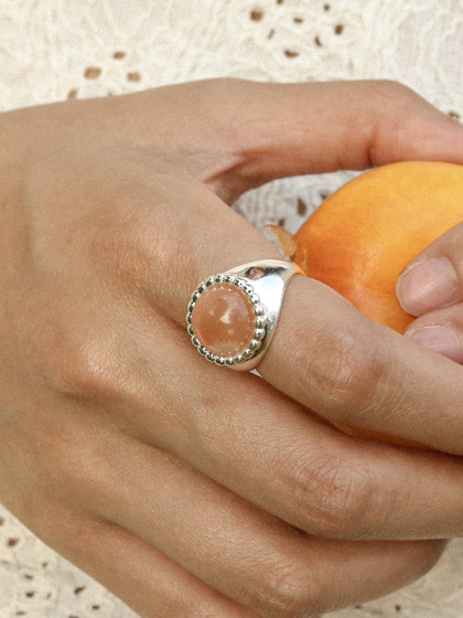 Closense {maruko} 디자이너의 Sunstone 반지 실버 Simple Summer Gugy 6 Size Ring Ring Closense {maruko} 디자이너의 Sunstone 반지 실버 Simple Summer Gugy 6 Size Ring Ring
