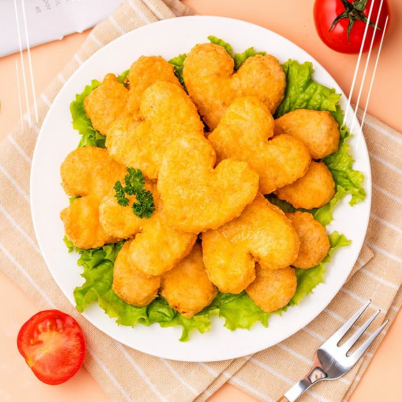 仙坛爱心鸡块鸡米花鸡胸冷冻休闲小食半成品空气炸锅上校油炸鸡块