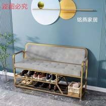 Simple Nordic entry door back change shoe stool bedroom bed end stool soft sofa makeup stool clothing store shoe change leisure stool