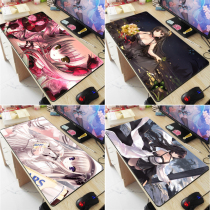 Anime oversized mouse pad thickened custom customized game office keyboard pad table pad lock edge two-dimensional