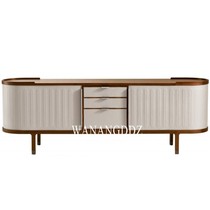 American light luxury solid wood TV cabinet post-modern white living room cabinet neoclassical porch cabinet locker sideboard