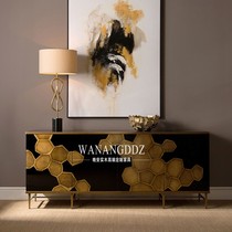 American light luxury solid wood decoration cabinet porch cabinet neoclassical TV cabinet simple modern retro sideboard designer