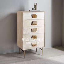 American solid wood high-end living room decoration cupboard post-modern light luxury entrance hall gallery cabinet neoclassical partition cabinet