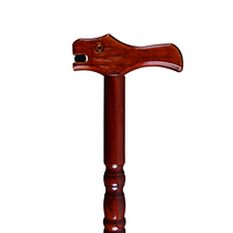 Beech wood cane solid wood crutches old crutches Wood crutches non-slip elderly wood carving dragon head crutches