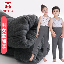 Goat Boss children cotton pants male and female gvet thickened warm pants available in winter thickened wool trousers WKA303