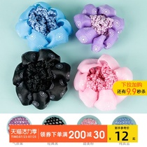 Childrens dance grading hair net girl ball head flower plate hair bundle girl high elastic headdress net pocket hair ornament